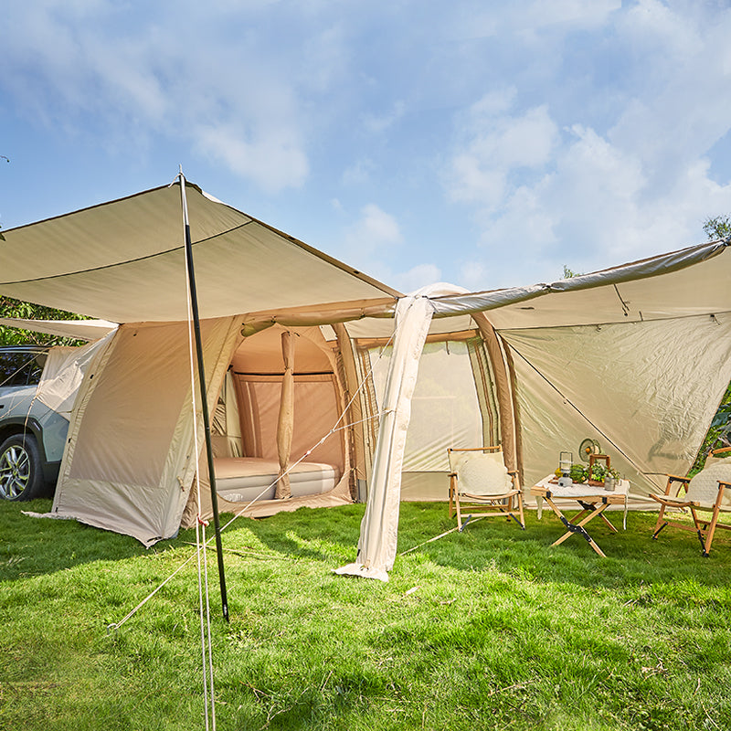 MKCAMP Electric Car Double Room Cotton Outdoor Large Space Rainproof SUV Model Y/X/3 Camping Tent