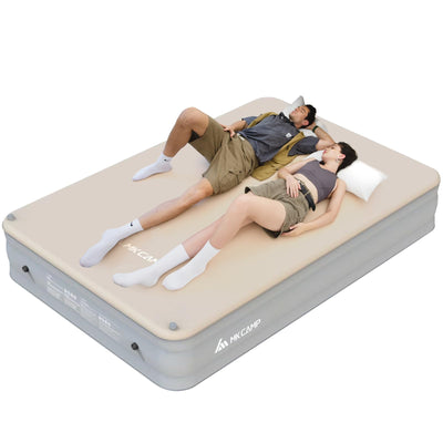MKCAMP Comfortable Inflatable Double Layer Air Bed